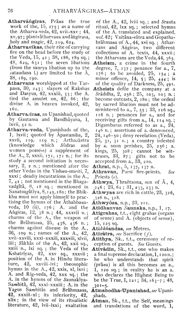Page 76. Atharv&acirc;ṅgiras—&Acirc;tman