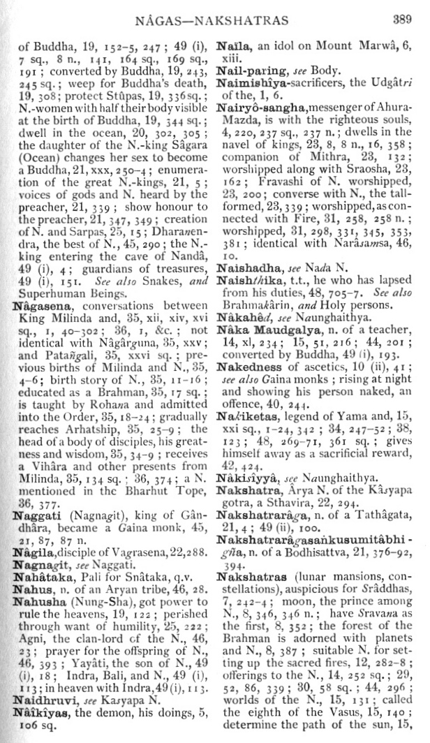 Page 389. N&acirc;gas—Nakshatras