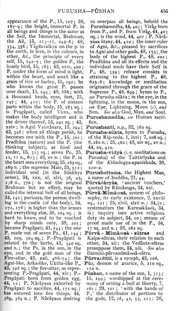 Page 455. Purusha—P&ucirc;shan