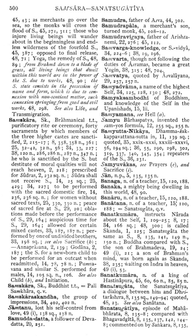Page 500. Sams&acirc;ra—Sanatsug&acirc;t&icirc;ya