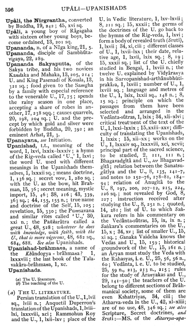 Page 596. Up&acirc;li—Upanishads