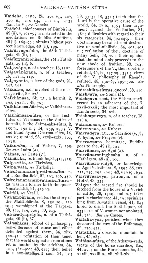 Page 602. Vaideha—Vait&acirc;na-s&ucirc;tra
