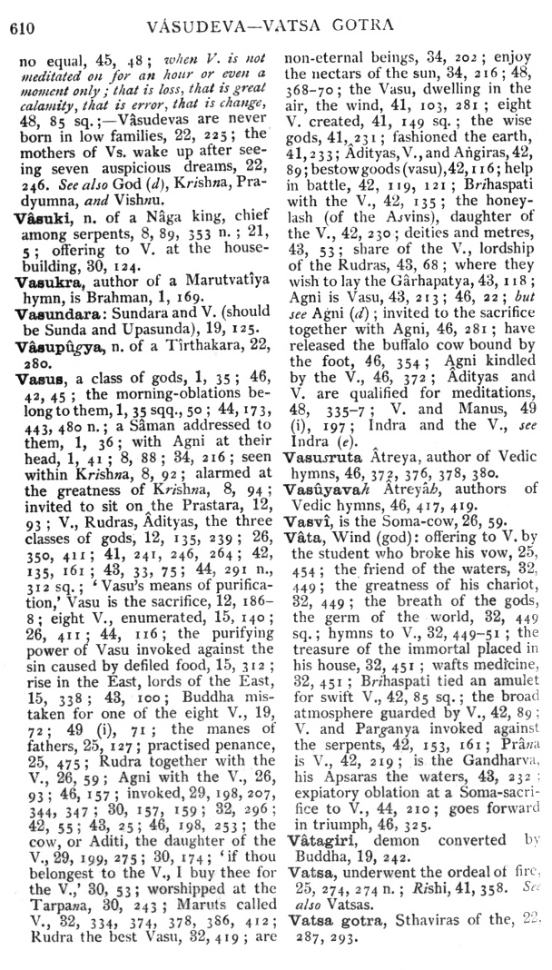 Page 610. V&acirc;sudeva—Vatsa gotra