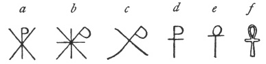 FIG. 86. EGYPTIAN CHRISMS OF PHIL&AElig;